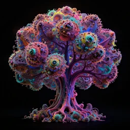 3d fractal wallpaper by zdzisław beksiński, colorful, magic tree!!!!!!!!!!!!!!!!!!!!!!!!!!!!!!!!!!!!!!, dmt, tripy, psychedelic!!!!!!!!!!!!!!!!!!!!!!!!!!!!!, mandelbulb 3d, digital art, high details, depth of field, hard shadows, low lightning, trending on artstation, deviantart, octane render, HD, 8k, low light, black background