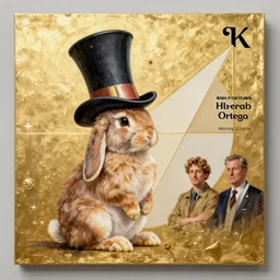 , bunny with high hat sitting on the ground, irina french, heraldo ortega, mandy jurgens, golden ratio, art canvas, award winning, masterpiece trending on artstation 8 k 1 5 0 mpx