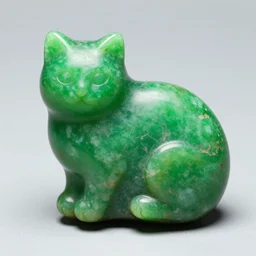 a bright green stone with the shape of a cat, organic, smooth, alive, natural, hyper realistic,