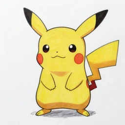 pikachu badly drawn by a 3 years old