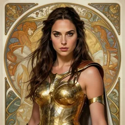 Gal Gadot as the Queen of the Amazons, cute, fantasy, intricate, elegant, highly detailed, digital painting, 4k, HDR, concept art, smooth, sharp focus, illustration, art by artgerm and H R Giger and alphonse mucha