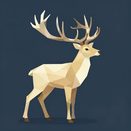 geometric polygon deer illustration,