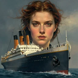 The sinking of the Titanic, digital painting, artstation, concept art, Craig Mullins , Breathtaking, 8k resolution, extremely detailed, beautiful, establishing shot, artistic, hyperrealistic, octane render, cinematic lighting, dramatic lighting, masterpiece, light brazen, extremely detailed and beautiful face