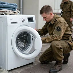 russians soldiers stealing washing machines