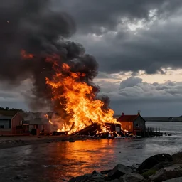 maryport, on fire
