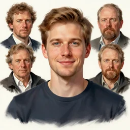 photo of einer johansen with simple smile paint detailed digital artstation, portrait hd 4 k, y greg rutkowski and gaston bussiere and craig mullins and j. c. leyendecker, hd