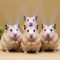 hamsters with lazers on their heads