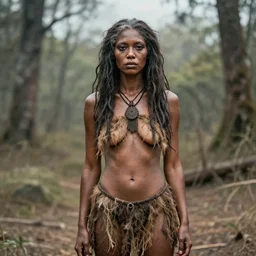 “very primitive Neanderthal woman posing as a model”