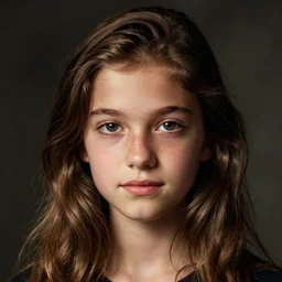 half - length portrait of cute girl, fine art portrait photography by richard avedon