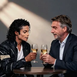 Michael Jackson and jair Bolsonaro drinks together