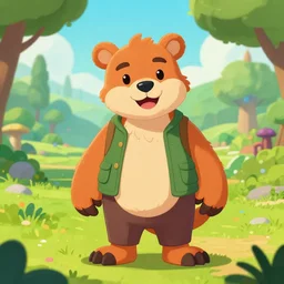 a portrait of a character in a scenic environment by zoo tycoon 2