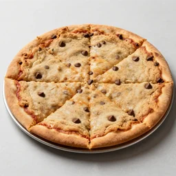 chocolate chip cookie pizza, professional stock photo