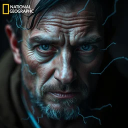 national geographic highly detailed photo of the man with the most nerves in the world