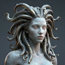 portrait medusa by h r giger, ultra detailed, 3 d, future tech, octane render, global illumination