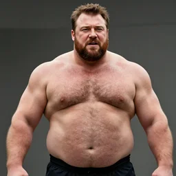 chris evans as a burly padded chubby strongman, masculine, dad energy, hairy torso, 4 k hd