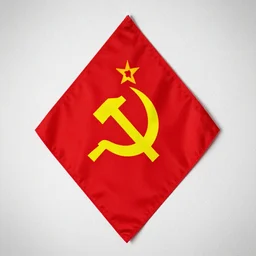 the soviet union flag on a triangle cloth