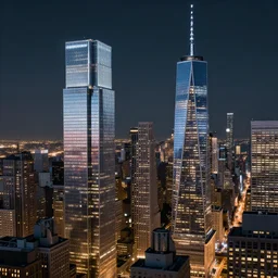 new york skyline 2 2 0 0 sci - fi intricate, hyper detailed, accent lighting, dramatic light, 4 k octane render