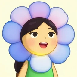 brutal beautiful cartoon flower avatar woman