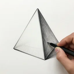 hand drawn sierpinski cube