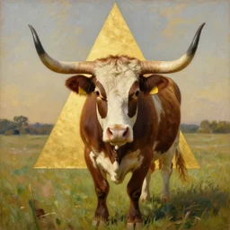 full portrait painting of a long horn cow in a field, by anders zorn, rule of thirds, golden triangle, masterpiece by greg rutkowski, intricate, elegant, highly detailed, oil painting, concept art, smooth, sharp focus, illustration, beautiful cinematic, thomas lawrence, gurney,