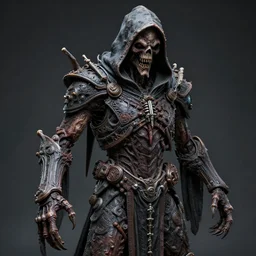 photo taken of an epic intricate, ultra detailed, super realistic gritty, exquisitely weathered animatronic movie prop of a lifelike sculpture of a nightmarish lifesize version of the hooded!!, grim reaper!!, creature created by weta workshop, portrait, photorealistic, sharp focus, 4 0 0 0 k, f 1. 4