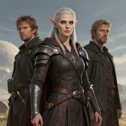( ( ( ( ( hyperrealist dnd drow class portrait on a windy planet. ) ) ) ) ) by daniel f. gerhartz and matt stewart, fantasy, photorealistic, dynamic lighting, bet face, handsome drow, beautiful, perfect factions, perfect drow, trending on artstation, poster, volumetric lighting, very detailed faces, 4 k, award winning