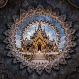 fractal sanctuary, temple, infinite, brain m