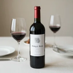 malbec wine on dining table