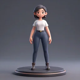 3D character model, woman, 3D render, digital art station, 8k