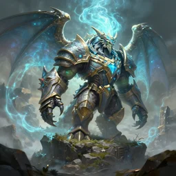 mount epic grand armored wyvern screenshot world of warcraft mounts worldboss bioluminecant light concept sketch art and by feng zhu alena aenami artworks in 4 k beeple, by thomas kinkade heartstone overwatch blizzard 3 d rtx hdr