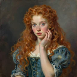 portrait of Princess Merida, retro and ethereal, expressive pose, Post-Impressionism, highly detailed, digital painting, artstation, concept art, smooth, sharp focus, by Jean Auguste Dominique Ingres
