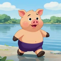 Miss Piggy crossing the Nile