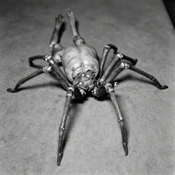 The first known case of a man born with spider legs, circa 1982, photograph