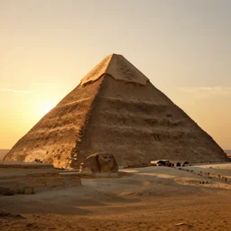 sunset pyramid of djoser, backlight, assassin's creed origins cg, unreal engine 5
