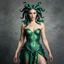 gal gadot as medusa by caravaggio