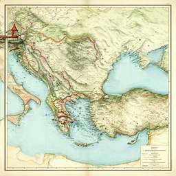 an antique artistic cartography map of yugoslavia, by leonardo da vinci and gerard mercator. intricate, hd, 4 k, realism, hyperrealistic painting, art of illusion, cryengine, finalrender, unreal engine