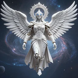 highly lifelike full body outline contained with eagles wings regalia adornments rayshade hdr into infinity, mechanical fantasy intricate elegant, gods in void of latent space, lush volumetric lighting 3 d modelling