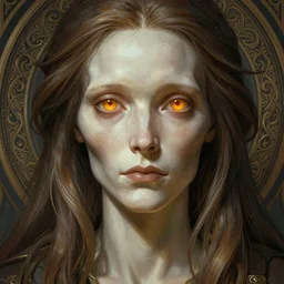 scull cuberpunk portrait, sci - fi, amber eyes, face, long hair, fantasy, intricate, elegant, highly detailed, digital painting, artstation, concept art, smooth, sharp focus, illustration, art by artgerm and greg rutkowski and alphonse mucha