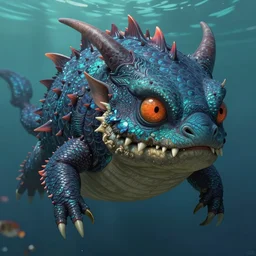 a portrait of a deep sea japanese devil animal illustrated by miyazaki by karol bak, james jean, tom bagshaw, rococo, sharp focus, trending on artstation, cinematic lighting, hyper realism, octane render, 8 k, hyper detailed, vivid, ultra detailed, highly detailed