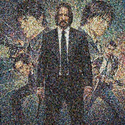 dwayne the rock johnson as john wick, cinestill 8 0 0 t, medium shot, full, film still, shaded lighting poster by, magali villeneuve, jeremy lipkin and michael garmash, rob rey and kentaro miura style, trippy