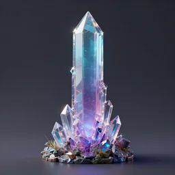 crystal synthwave monolith, by ross tran, rendered in beeple