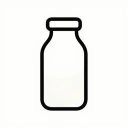 milk bottle vector art logo
