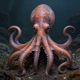 hyperrealistic dslr film still of an anthropomorphous cephalopod, stunning 8 k octane comprehensive 3 d render, inspired by istvan sandorfi & greg rutkowski & unreal engine, perfect symmetry, dim volumetric cinematic lighting, extremely hyper - detailed, extremely lifelike attributes & lifelike texture, intricate, masterpiece, artstation, stunning