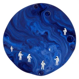 beautiful liquid ink in acrylic paint texture with big oil bubbles and little astronauts. harmonic kilian eng vibrant navy colors marble abstraction. ultradetailed realistic art. jean - dragan bibin, beksinski, zawadzki, shaun downey, zoey frank, phil hale, james gurney, frank frazetta, jehan georges vibert, daniel e. greene