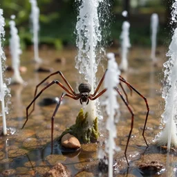 spiders swamp fountains carve violently photographs algae melted