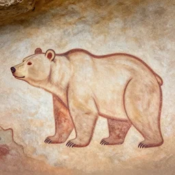 bear - totem, paleolithic cave paining