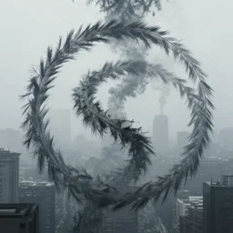 yes, and this format of the undulating spirals, the concatinated fronds gone awry, something is stalking through the city of smoke, redundant and forgotten with the gutters of things, the endless skyline of gutter behind it, and hidden through the smog is what you would always wonder but never would DARE say out loud, the most beautiful trending on artstation PUPPET that dared to be enhanced digitally. ULTRA RESOLUTION.