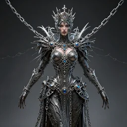 queen of chains, 4 k, intricate, jaw dropping, gorgeous, surreal, octane render