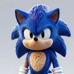realistic sonic the hedgehog photorealistic highly detailed fur detailed facial features heraldo ortega, octane render, trending on artstation, 8 k