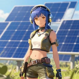 solarpunk character portrait aesthetic